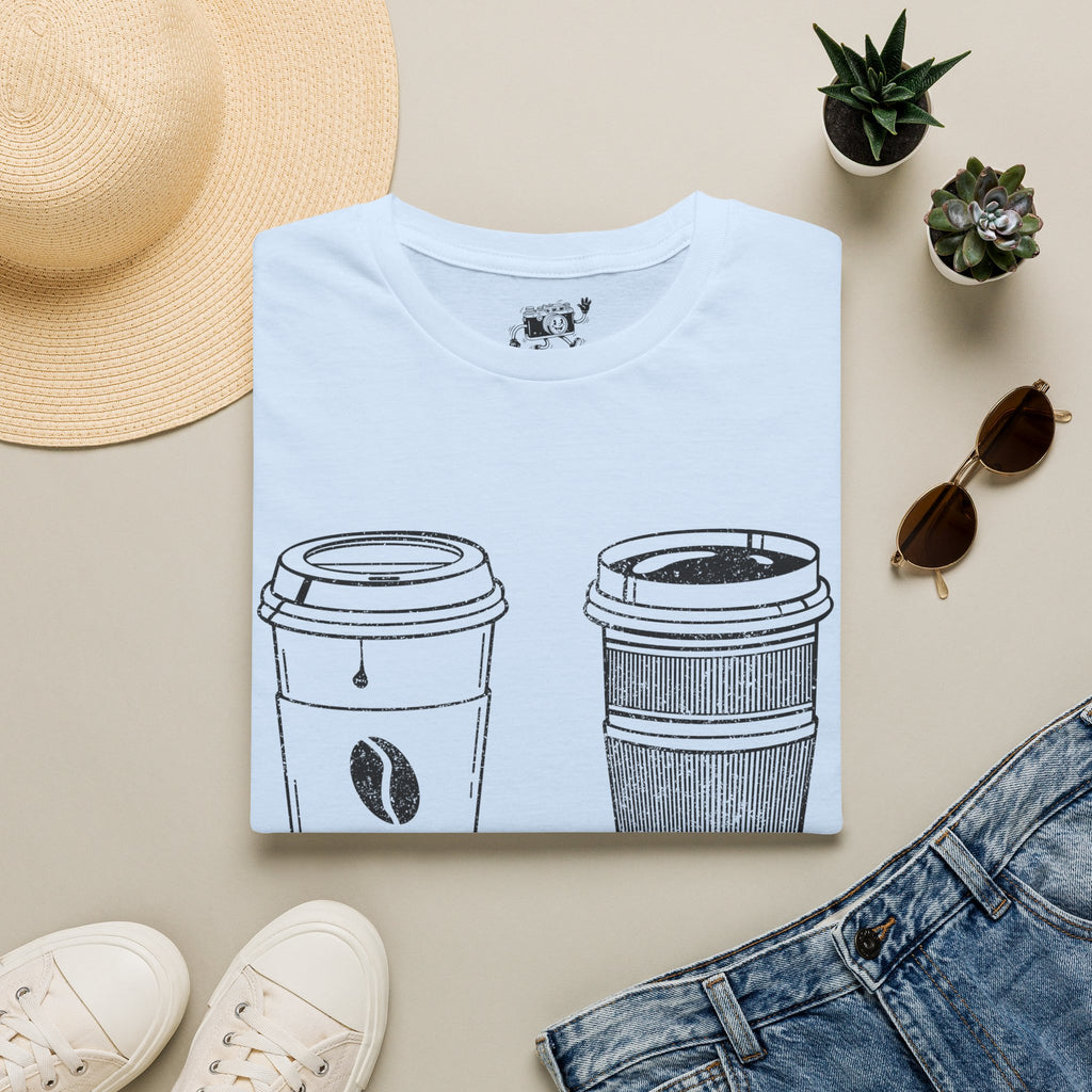 500ml and 500mm Funny Coffee and Camera T-Shirt — Photography Lover Tee