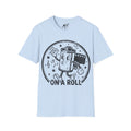 ‘On a Roll’ DISTRESSED VERSION Funny Camera 35mm FilmT-Shirt — Photography Lover Tee