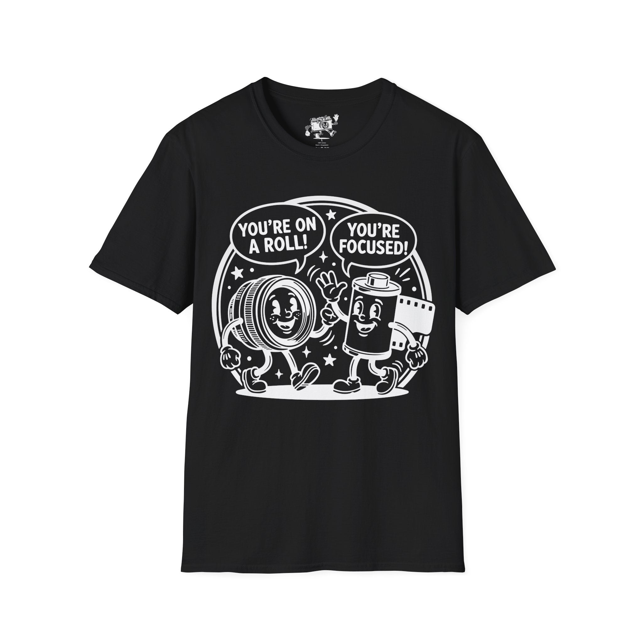 ‘You’re on a Roll, You’re Focused’ Funny Camera Buddies T-Shirt — Photography Lover Tee