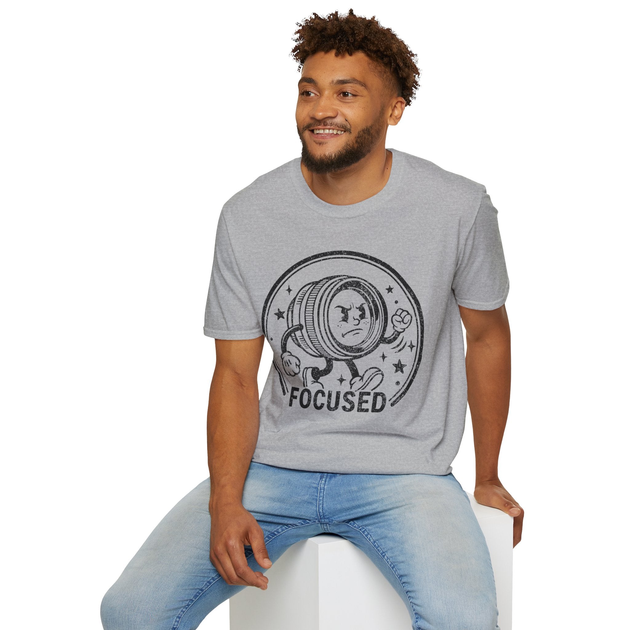 ‘Focused’ DISTRESSED VERSION show your determination with this funny lens T-Shirt — Photography Lover Tee