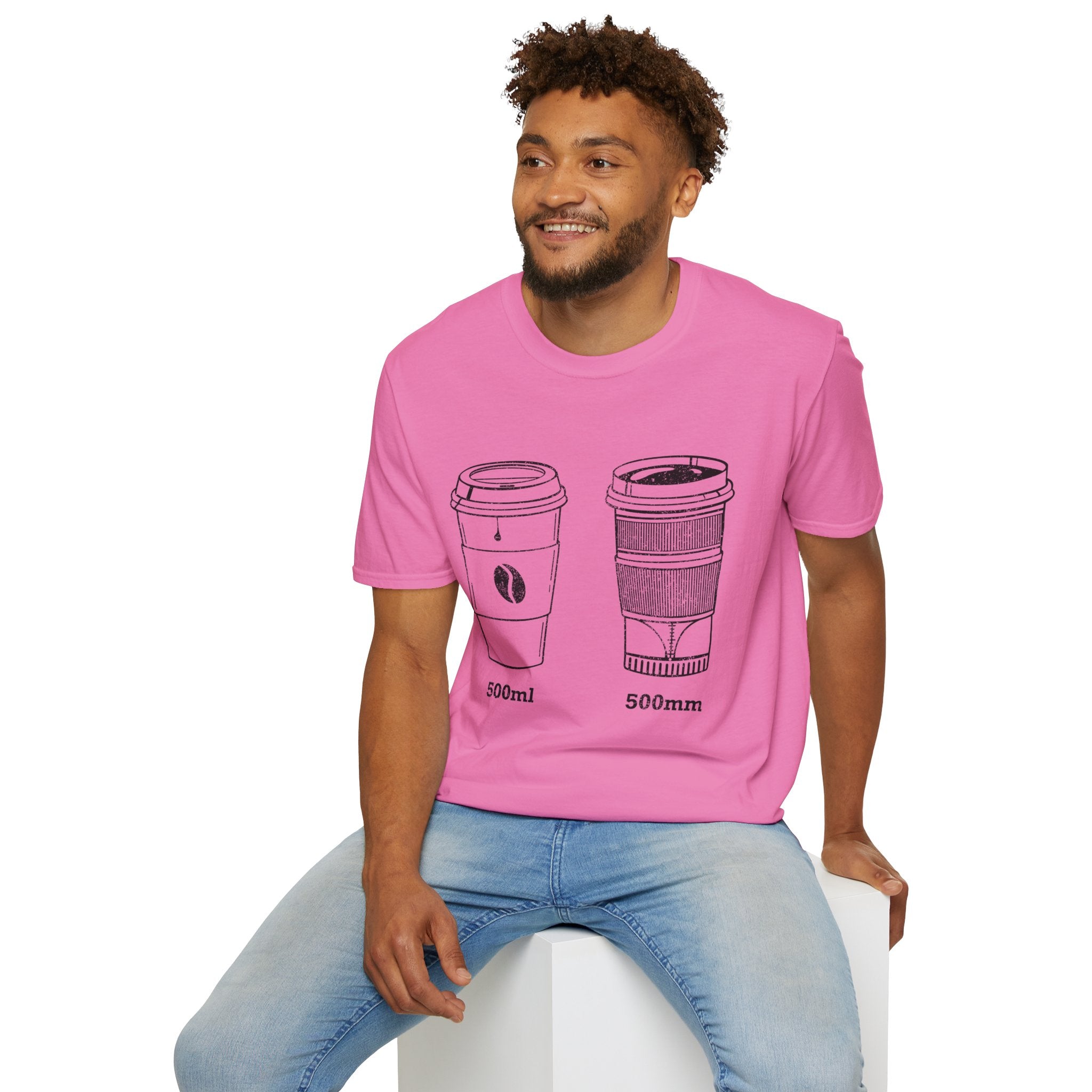 500ml and 500mm Funny Coffee and Camera T-Shirt — Photography Lover Tee