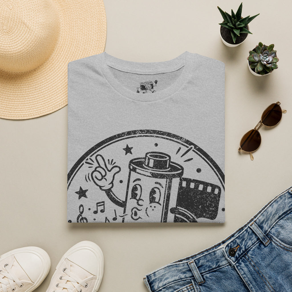 ‘On a Roll’ DISTRESSED VERSION Funny Camera 35mm FilmT-Shirt — Photography Lover Tee