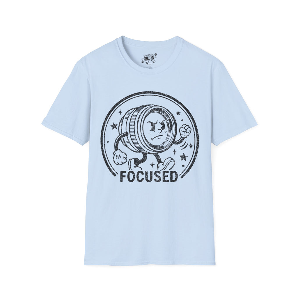 ‘Focused’ DISTRESSED VERSION show your determination with this funny lens T-Shirt — Photography Lover Tee