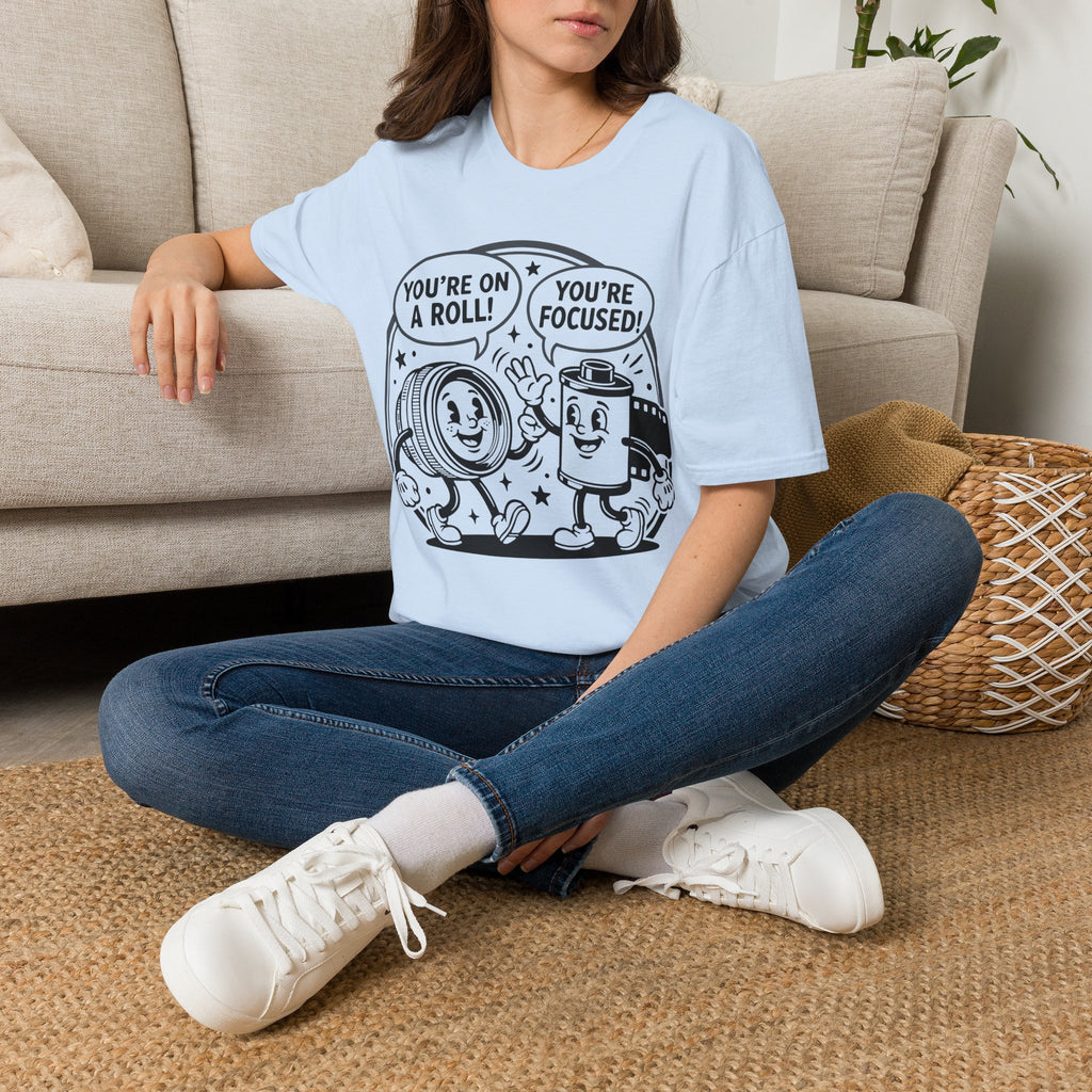 ‘You’re on a Roll, You’re Focused’ Funny Camera Buddies T-Shirt — Photography Lover Tee