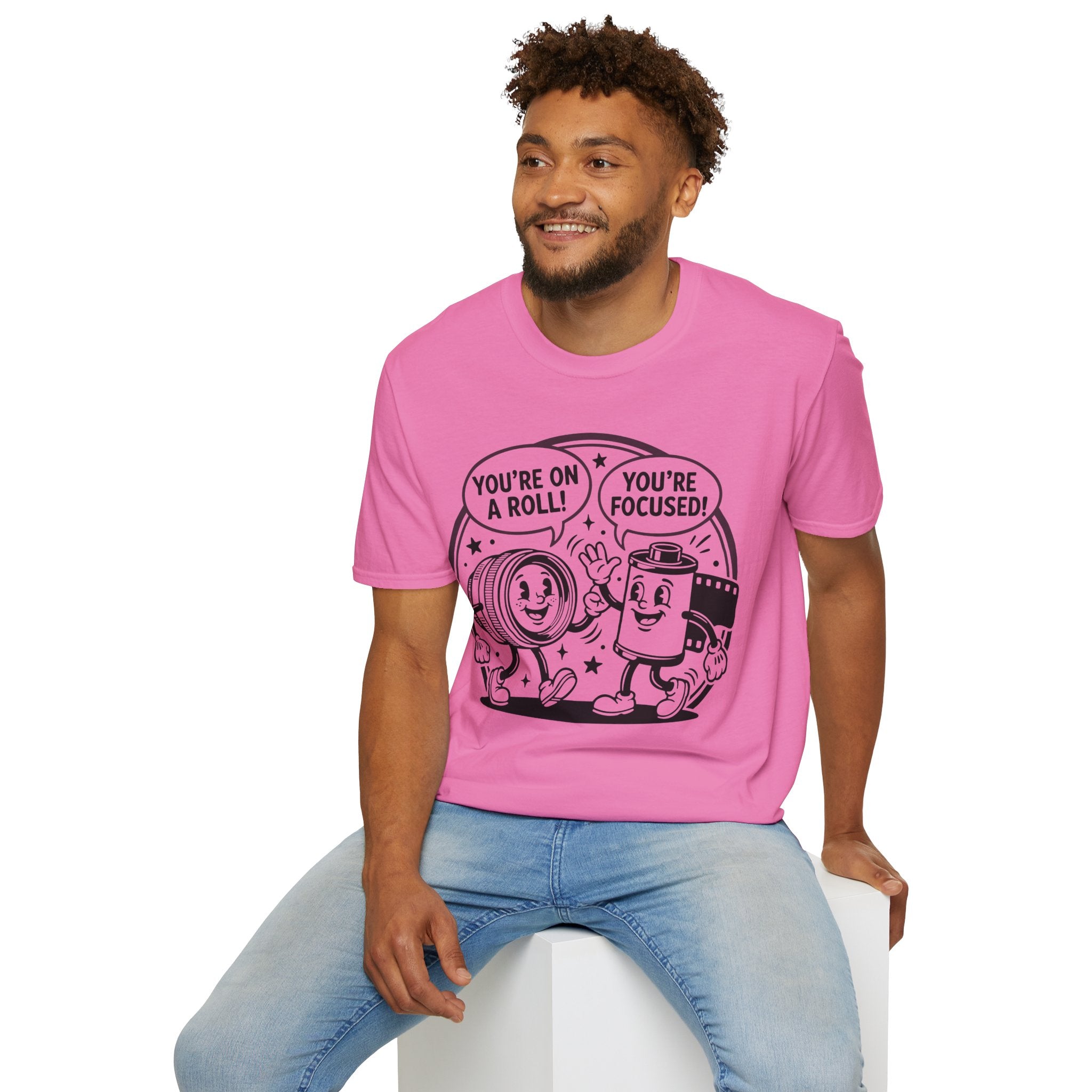 ‘You’re on a Roll, You’re Focused’ Funny Camera Buddies T-Shirt — Photography Lover Tee
