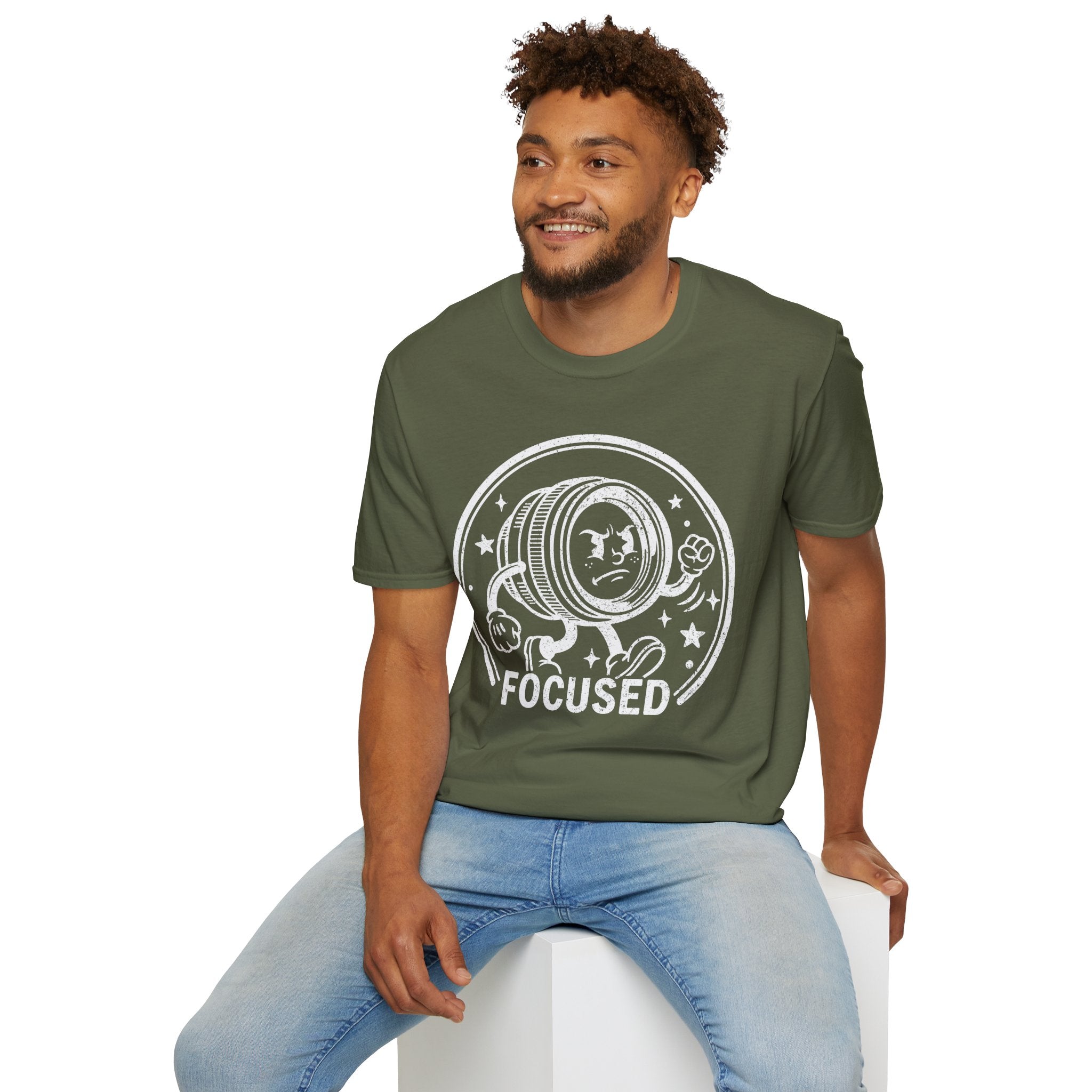 ‘Focused’ DISTRESSED VERSION show your determination with this funny lens T-Shirt — Photography Lover Tee