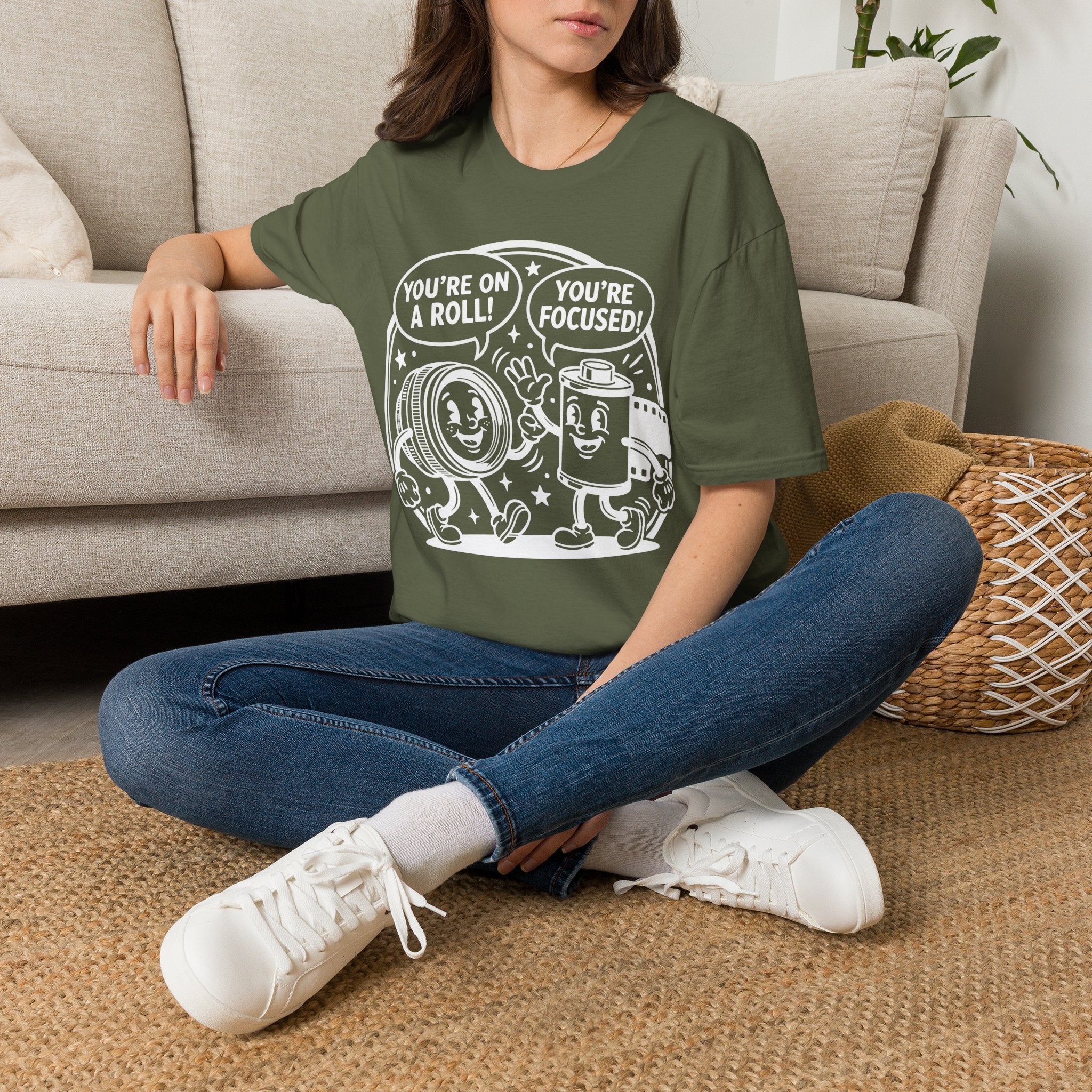 ‘You’re on a Roll, You’re Focused’ Funny Camera Buddies T-Shirt — Photography Lover Tee