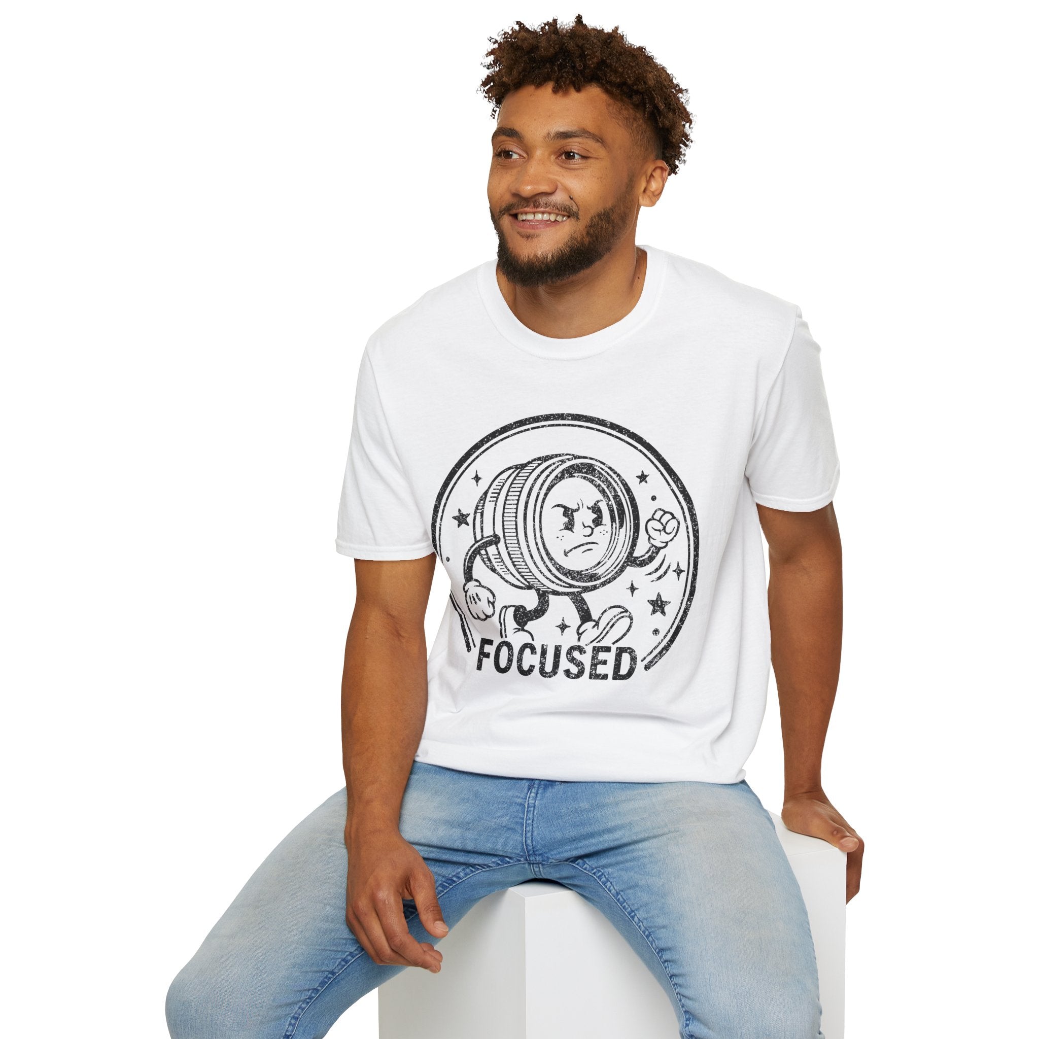 ‘Focused’ DISTRESSED VERSION show your determination with this funny lens T-Shirt — Photography Lover Tee
