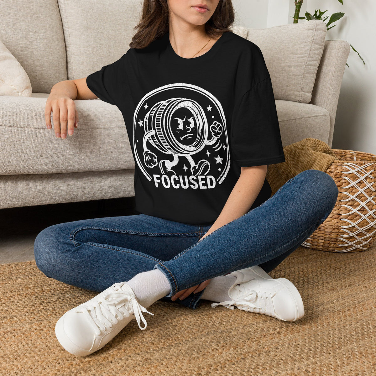 ‘Focused’ DISTRESSED VERSION show your determination with this funny lens T-Shirt — Photography Lover Tee