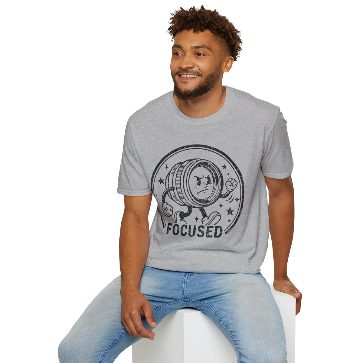 ‘Focused’ DISTRESSED VERSION show your determination with this funny lens T-Shirt — Photography Lover Tee