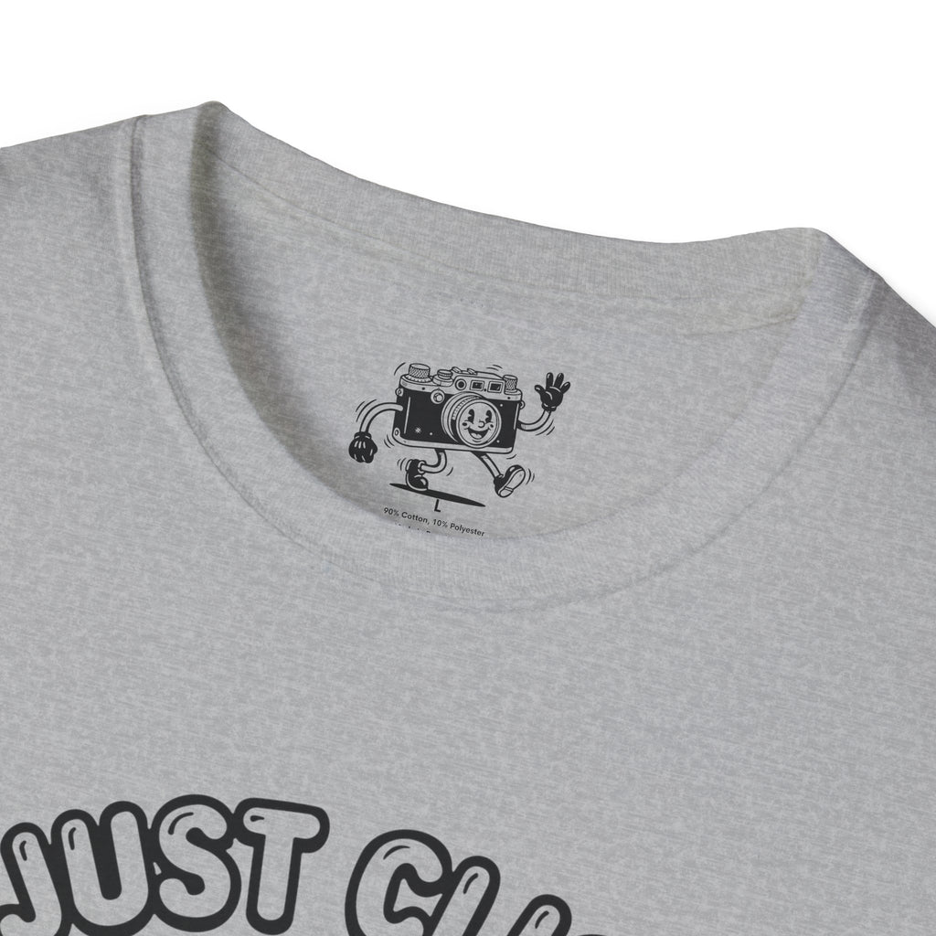 ‘We Just Clicked!’ camera besties forever fun 1930’s art style camera graphic T-Shirt — Photography Lover Tee