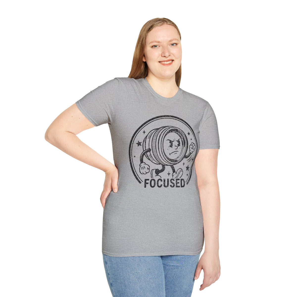 ‘Focused’ DISTRESSED VERSION show your determination with this funny lens T-Shirt — Photography Lover Tee