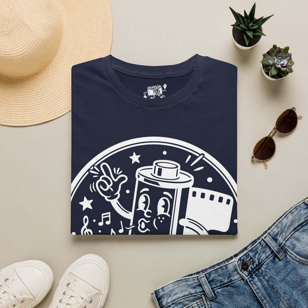 ‘On a Roll’ Funny Camera 35mm FilmT-Shirt — Photography Lover Tee