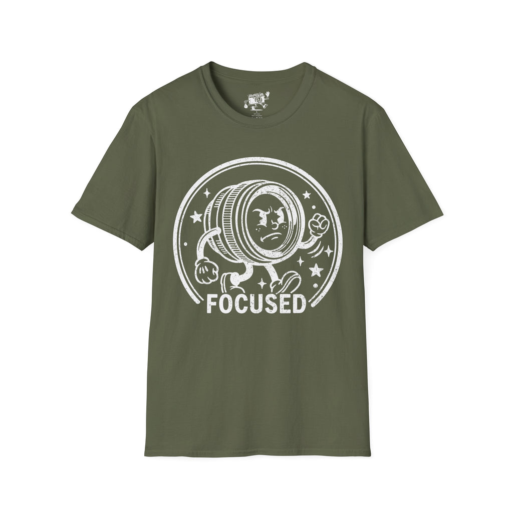 ‘Focused’ DISTRESSED VERSION show your determination with this funny lens T-Shirt — Photography Lover Tee