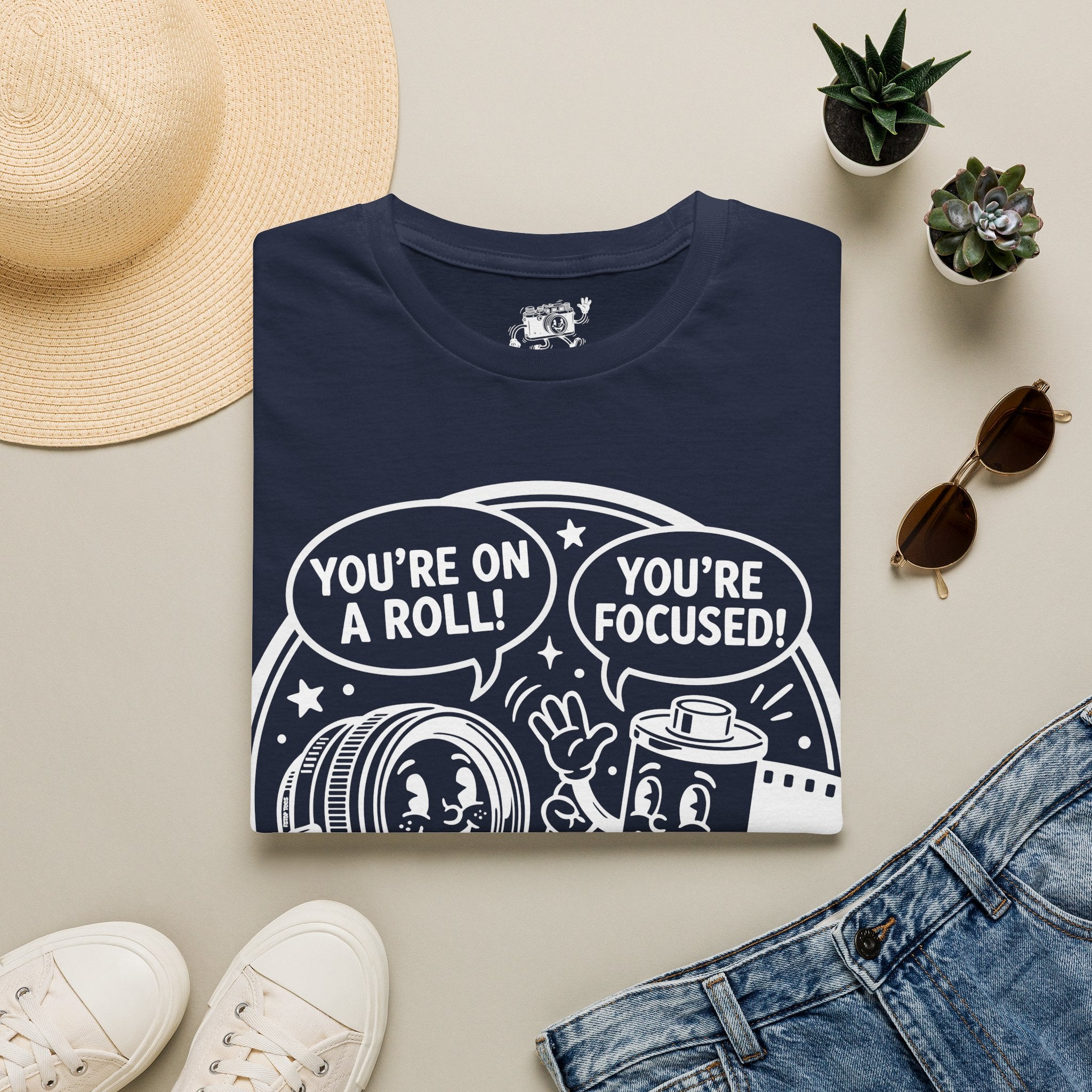 ‘You’re on a Roll, You’re Focused’ Funny Camera Buddies T-Shirt — Photography Lover Tee