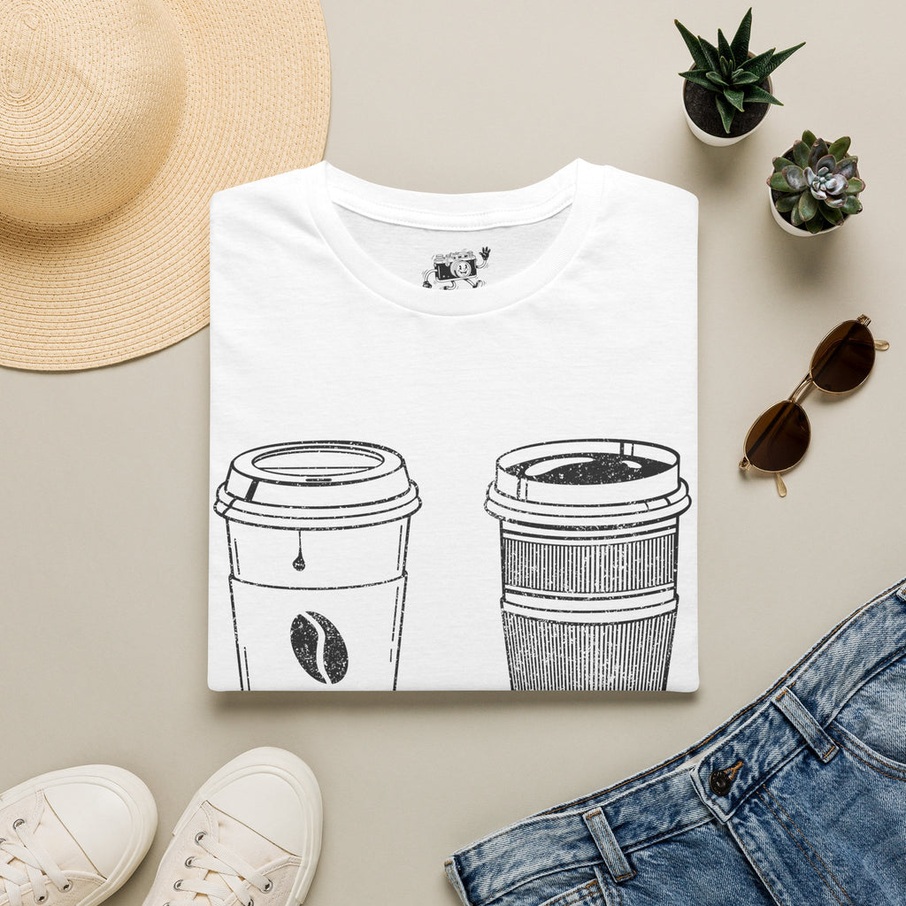500ml and 500mm Funny Coffee and Camera T-Shirt — Photography Lover Tee