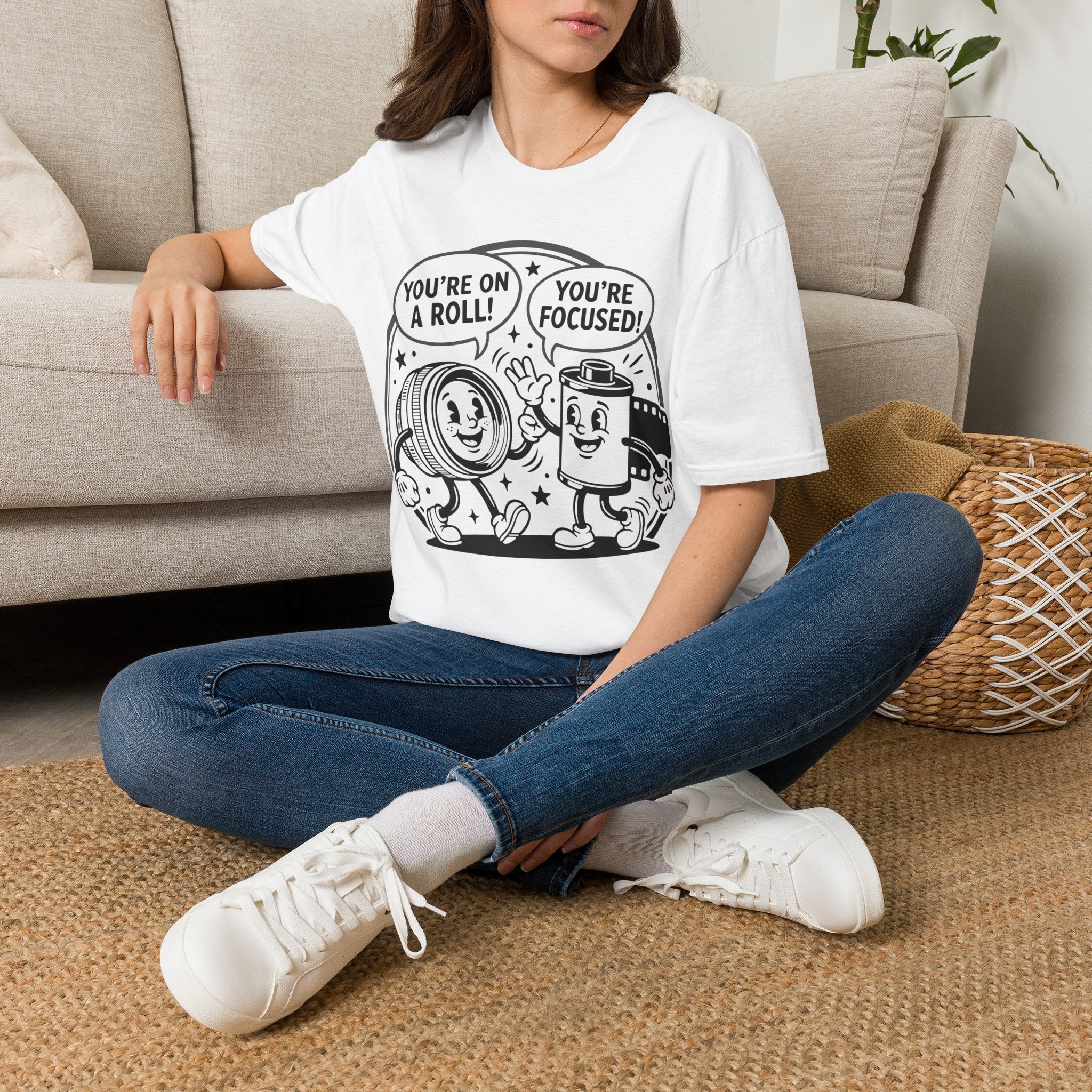 ‘You’re on a Roll, You’re Focused’ Funny Camera Buddies T-Shirt — Photography Lover Tee