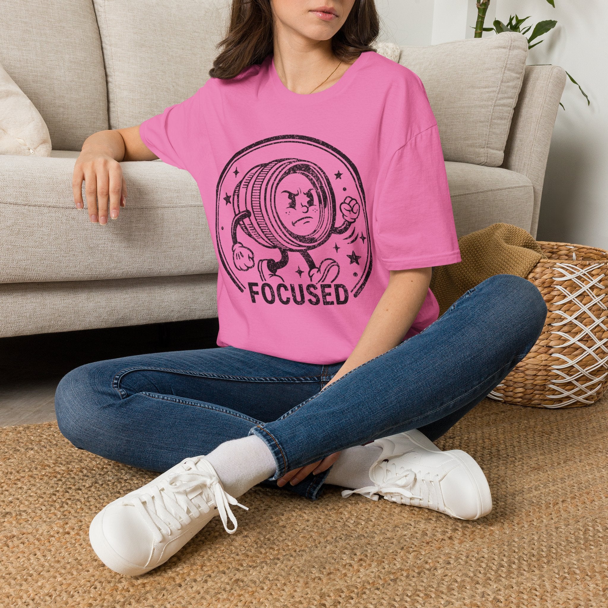 ‘Focused’ DISTRESSED VERSION show your determination with this funny lens T-Shirt — Photography Lover Tee