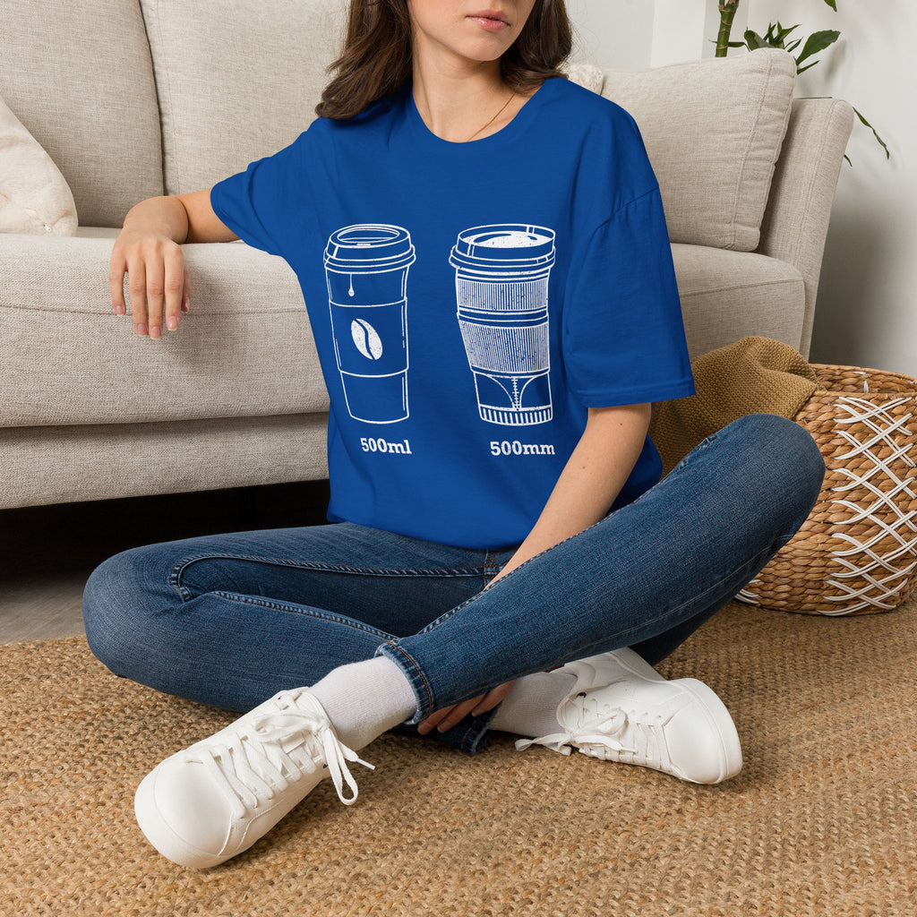 500ml and 500mm Funny Coffee and Camera T-Shirt — Photography Lover Tee