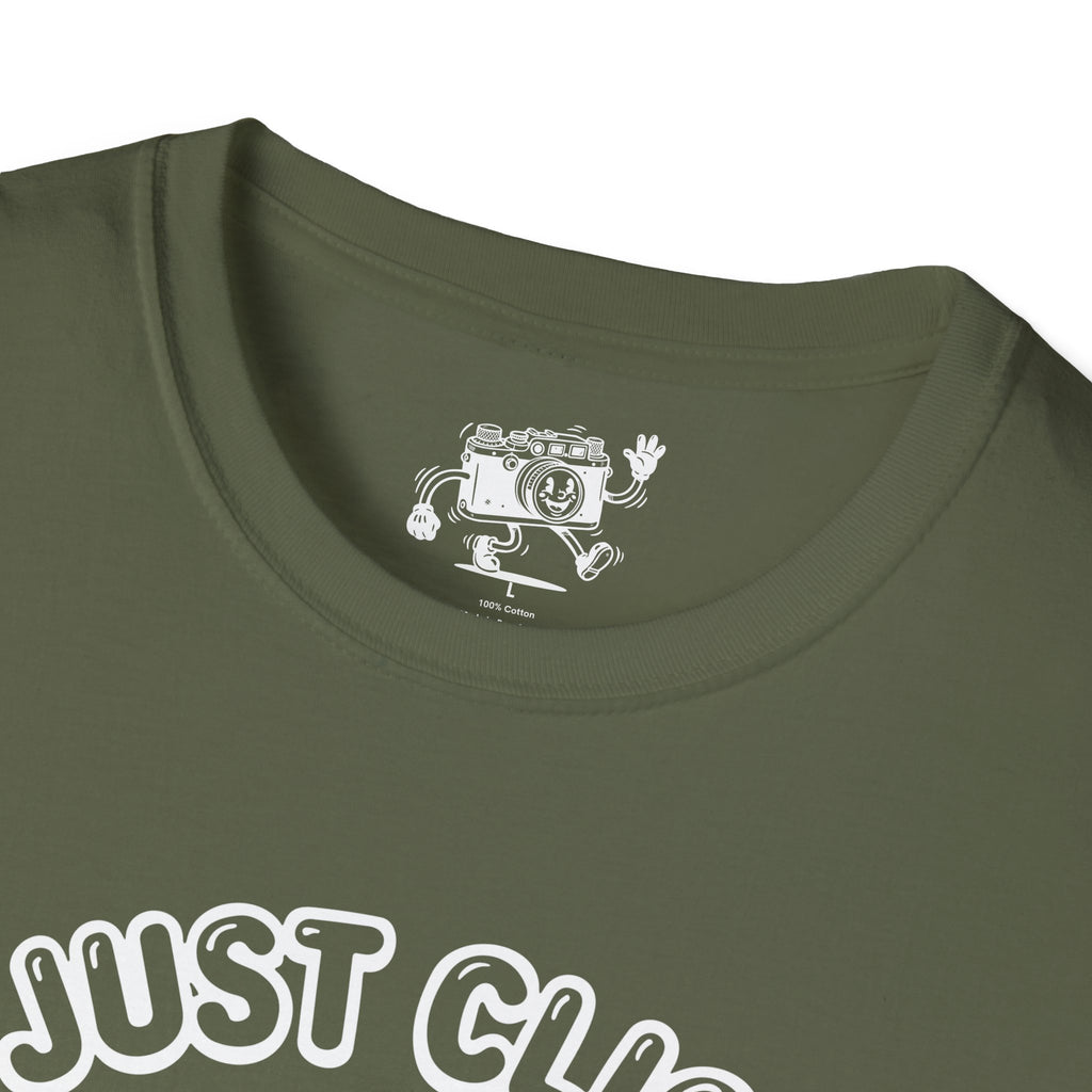 ‘We Just Clicked!’ camera besties forever fun 1930’s art style camera graphic T-Shirt — Photography Lover Tee