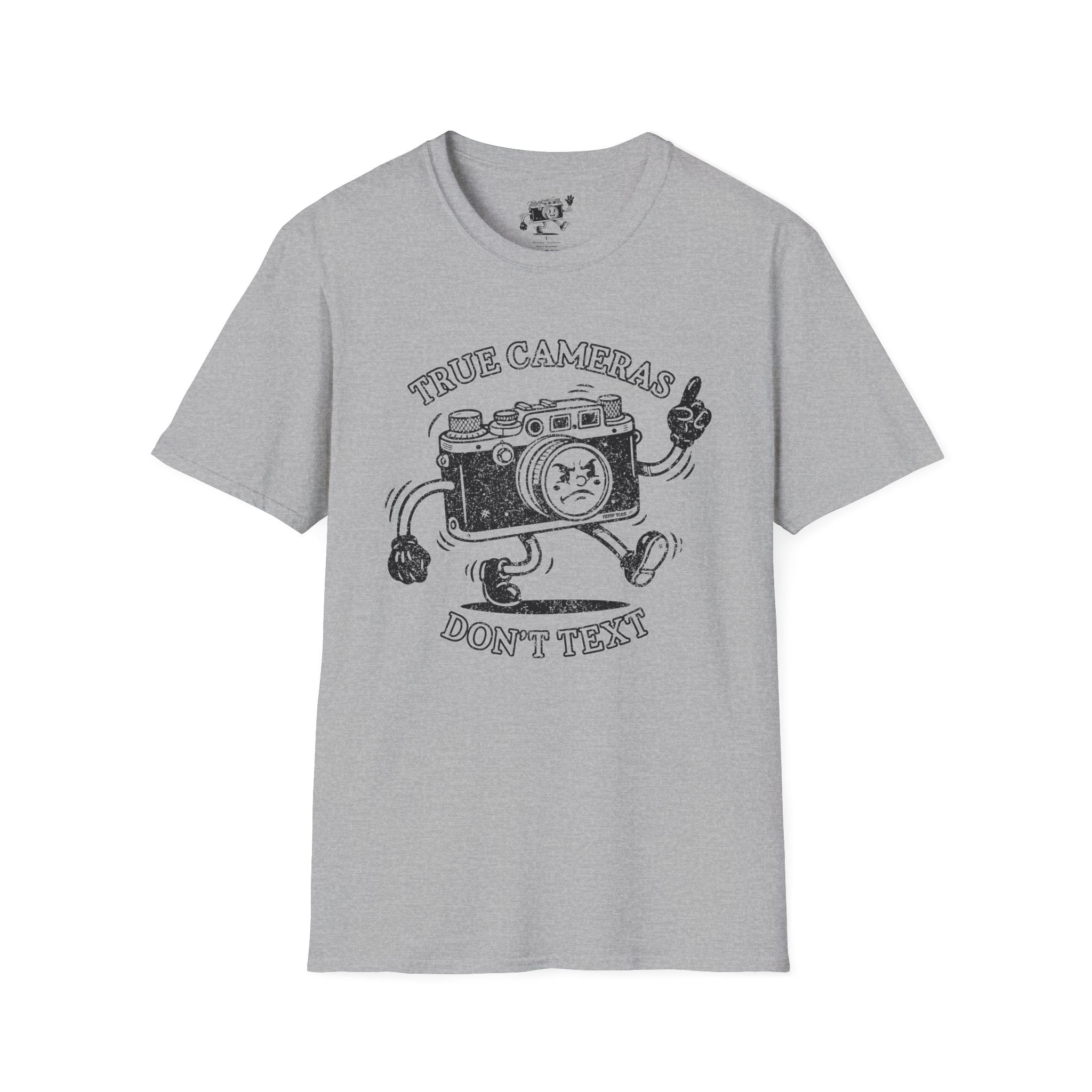 DISTRESSED VERSION ‘True Cameras Don’t Text’ put your phone away with this funny T-Shirt — Photography Lover Tee