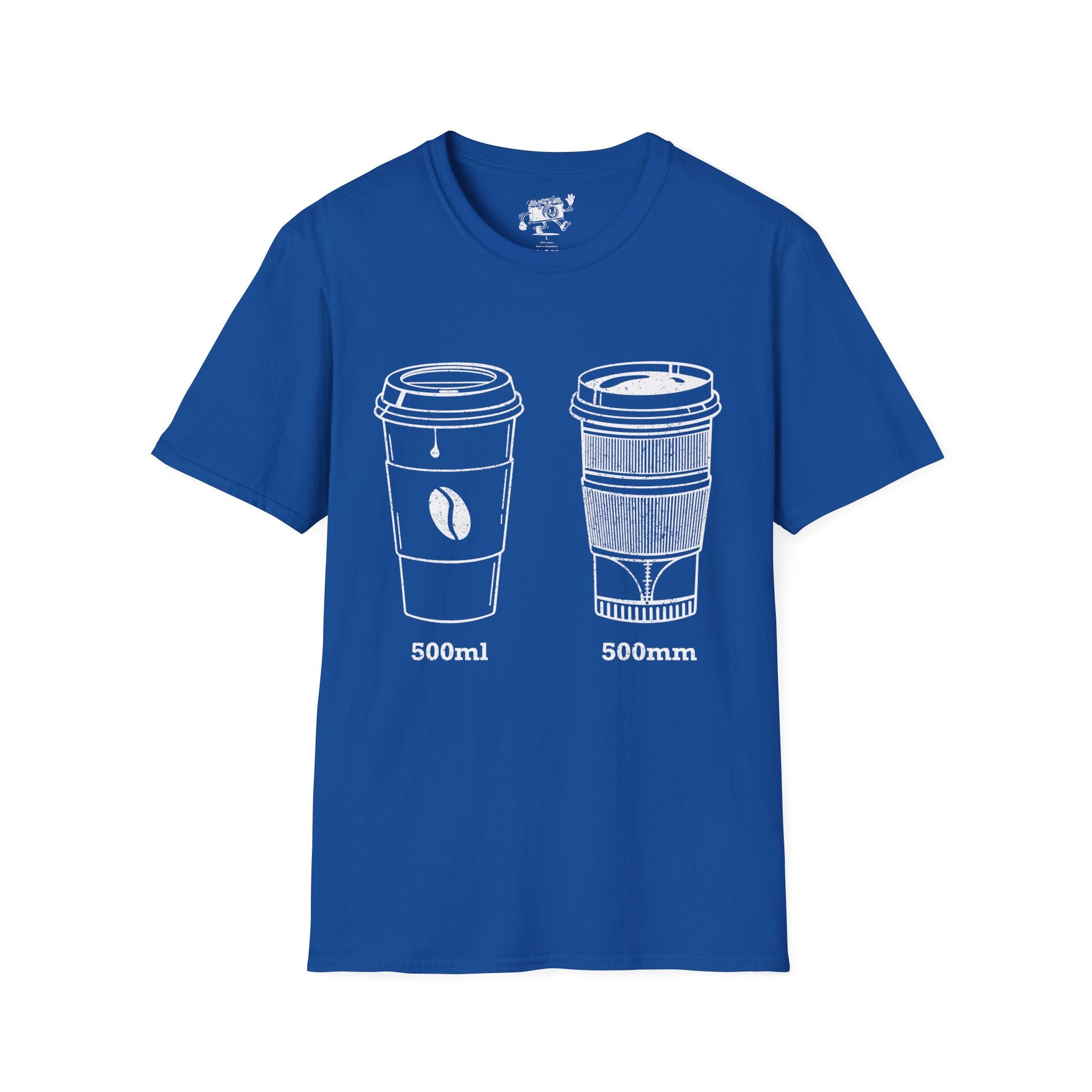 500ml and 500mm Funny Coffee and Camera T-Shirt — Photography Lover Tee