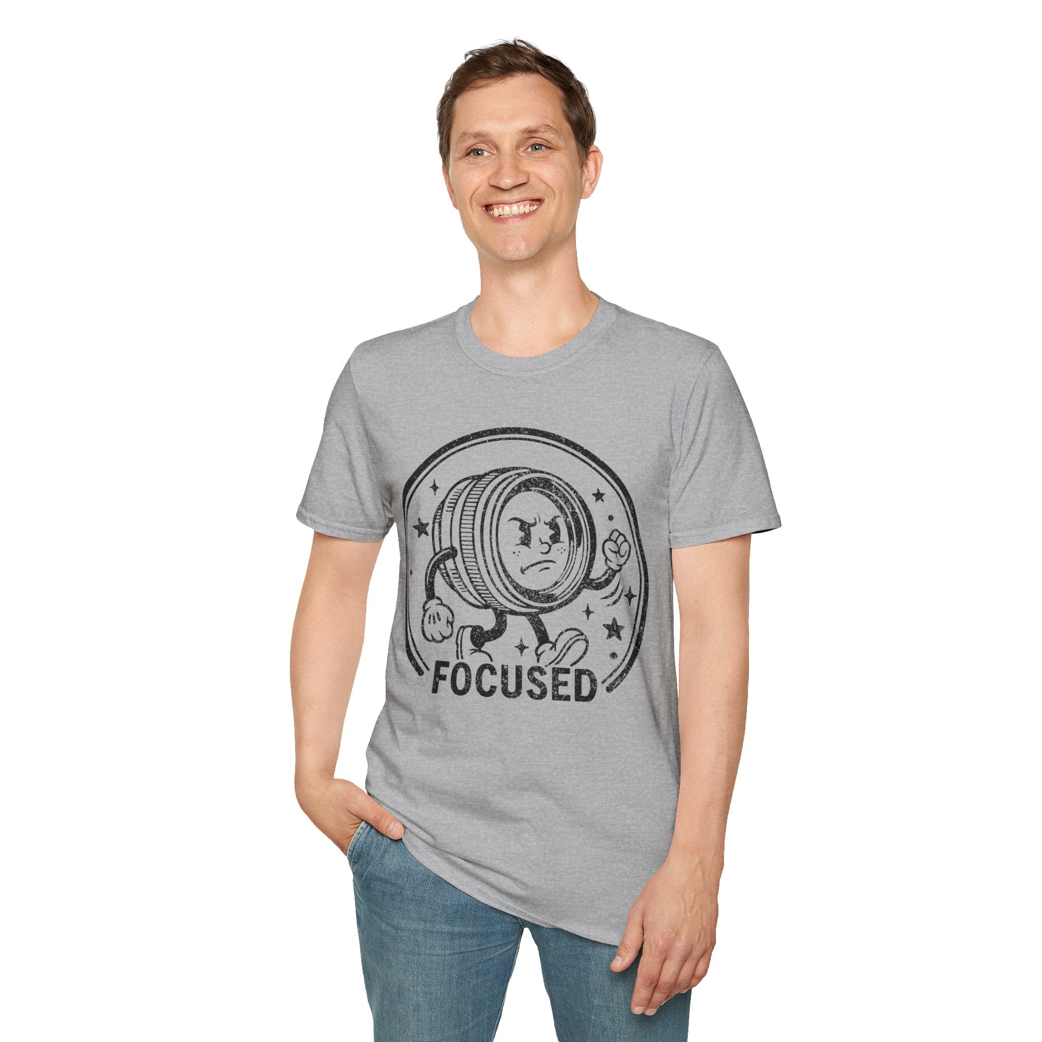 ‘Focused’ DISTRESSED VERSION show your determination with this funny lens T-Shirt — Photography Lover Tee