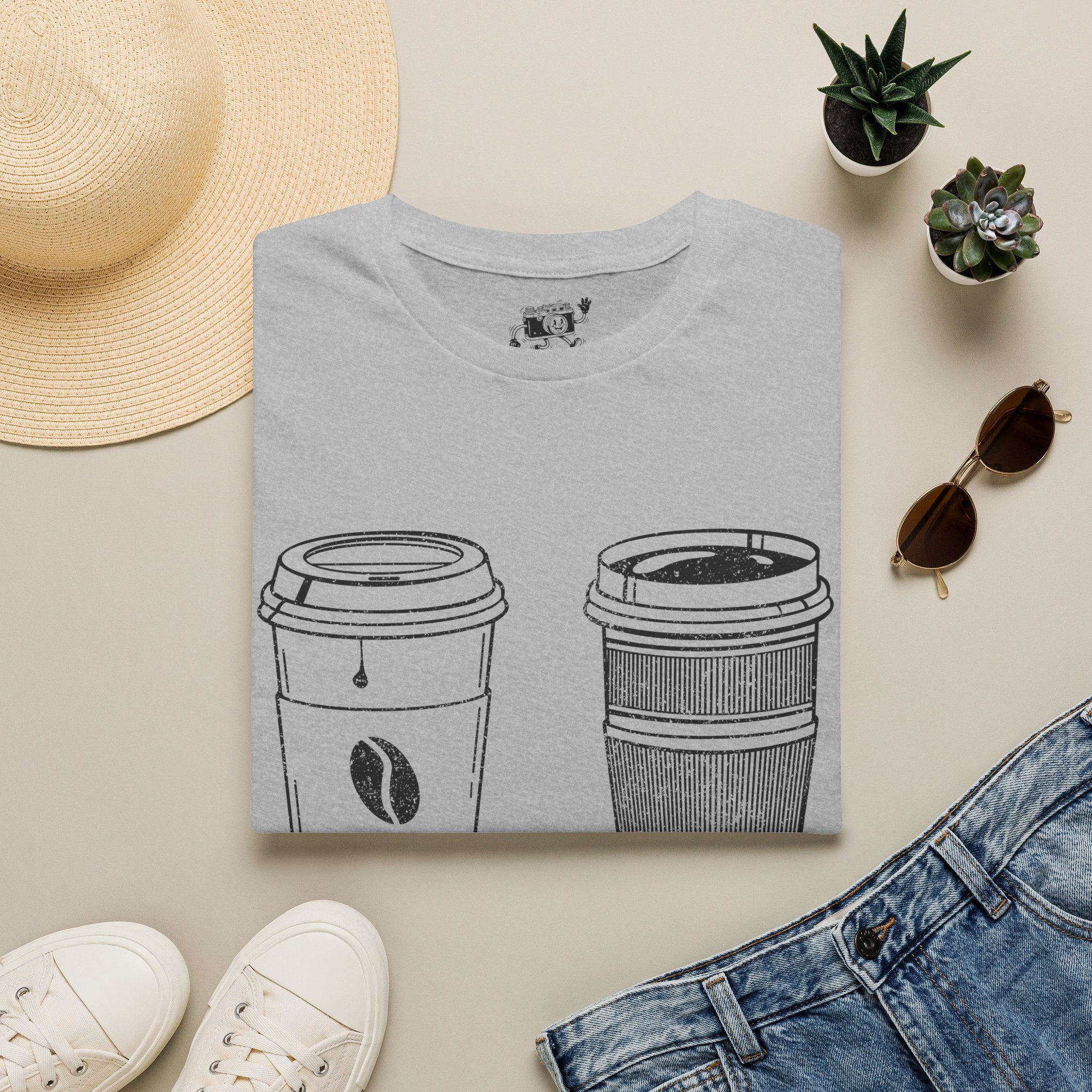 500ml and 500mm Funny Coffee and Camera T-Shirt — Photography Lover Tee