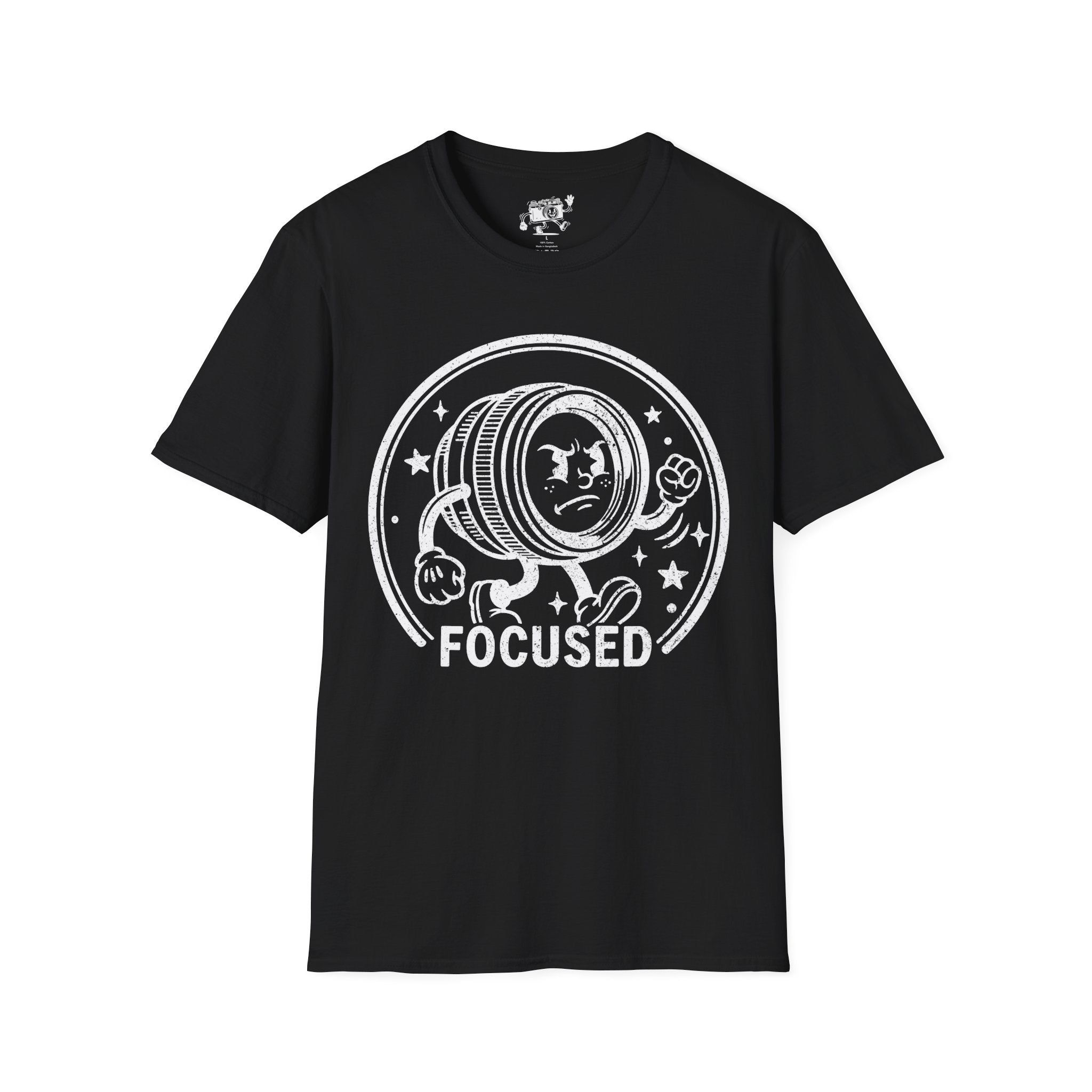 ‘Focused’ DISTRESSED VERSION show your determination with this funny lens T-Shirt — Photography Lover Tee
