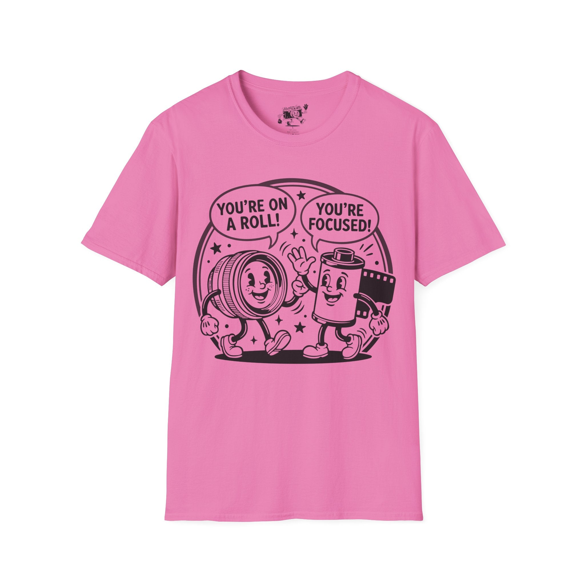 ‘You’re on a Roll, You’re Focused’ Funny Camera Buddies T-Shirt — Photography Lover Tee